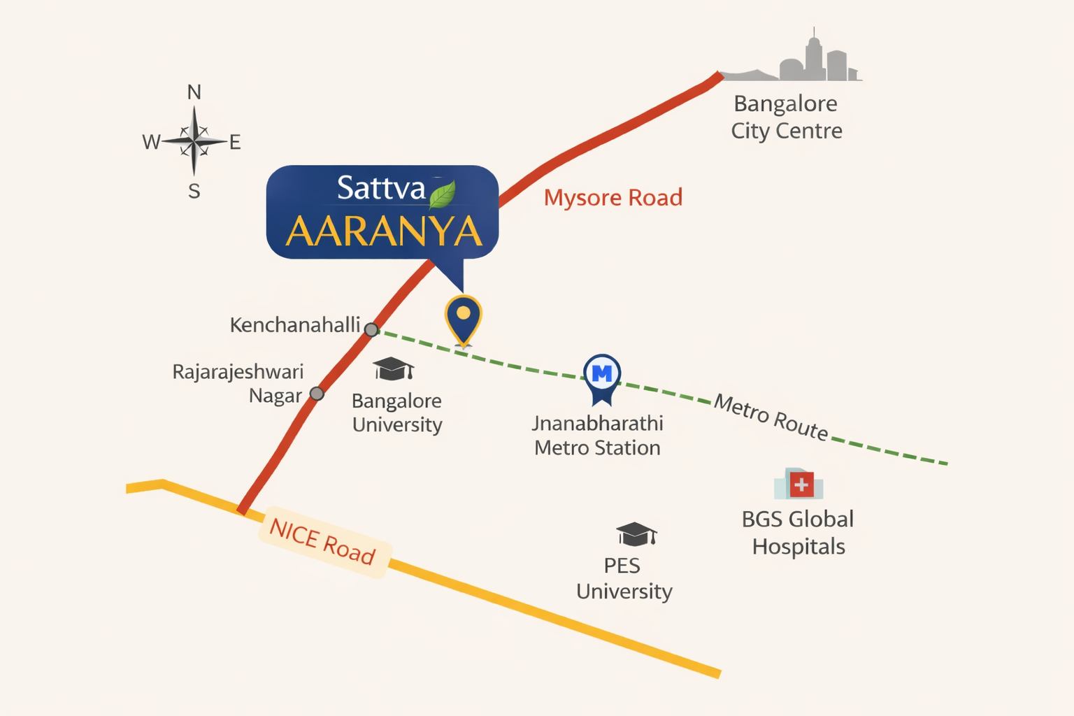 sattva aaranya location